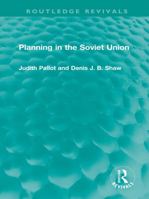 cover image of Planning in the Soviet Union